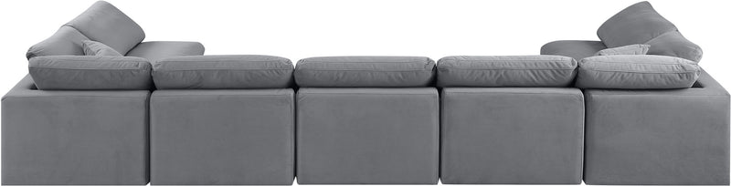 Indulge - Velvet 7 Piece Modular U-Shaped Sectional