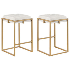 Nadia - Upholstered Backless Stool (Set of 2)