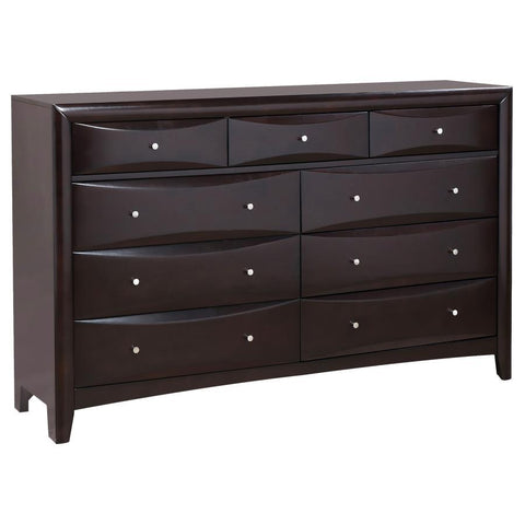 Phoenix - 9-Drawer Dresser - Cappuccino