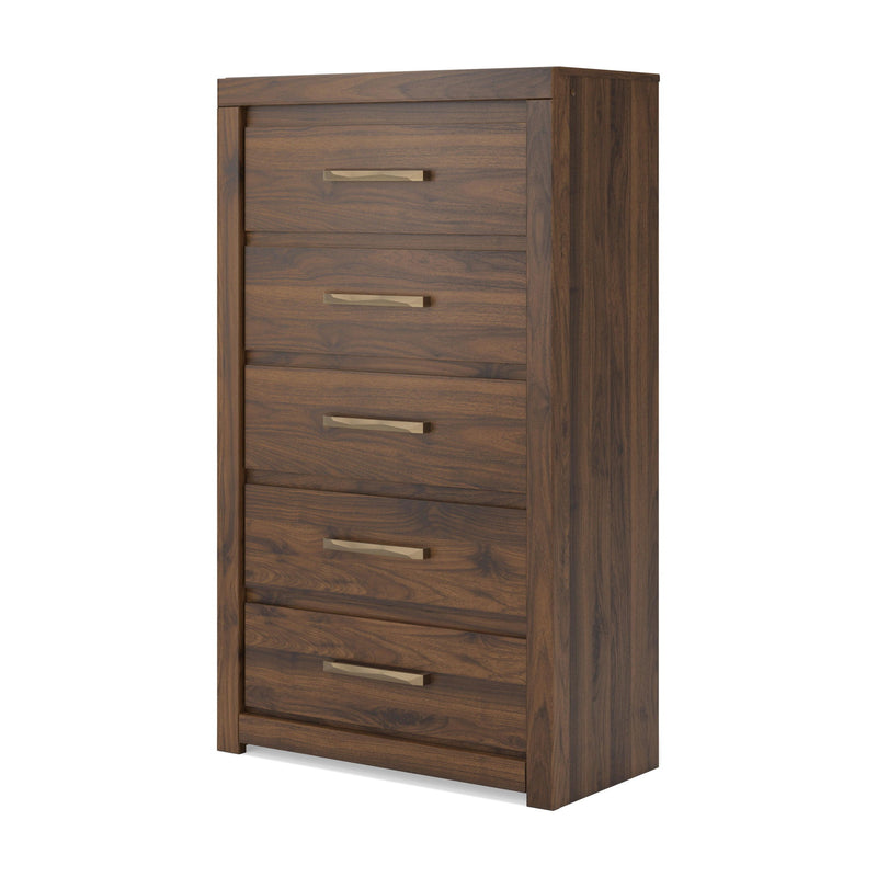 Janfyn - Five Drawer Chest - Brown