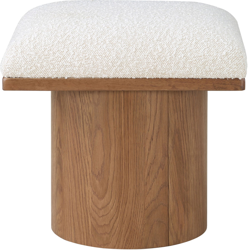 Pavilion - Bench Ottoman With Brown Base - Cream
