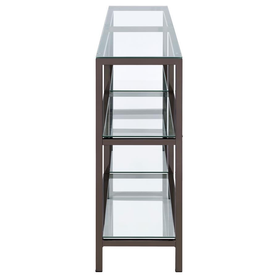 Kate - Console Bookcases - Black Nickel