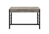 Disho - Writing Desk With USB - Light Weathered Oak & Black