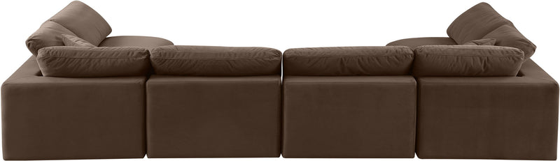 Comfy - 6 Piece Velvet Modular Armless Sectional