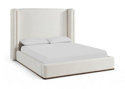 Solange - Linen Textured Fabric Upholstered Bed