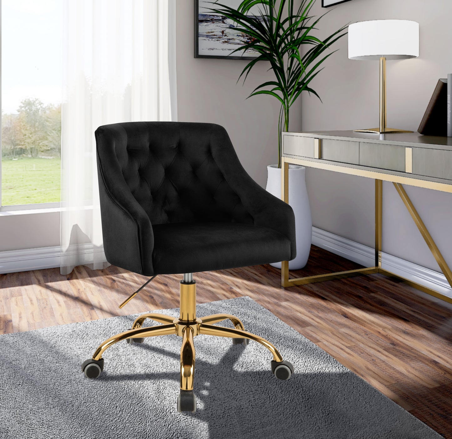 Arden - Office Chair with Gold Legs