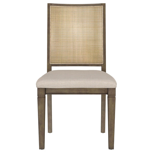 Matisse - Woven Rattan Back Dining Side Chair Brown (Set of 2) - Light Brown