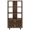 Maddox - 3-Shelf Cabinet Bookcase - Walnut