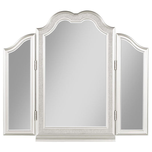 Evangeline - Tri - Fold Vanity Mirror - Silver Oak