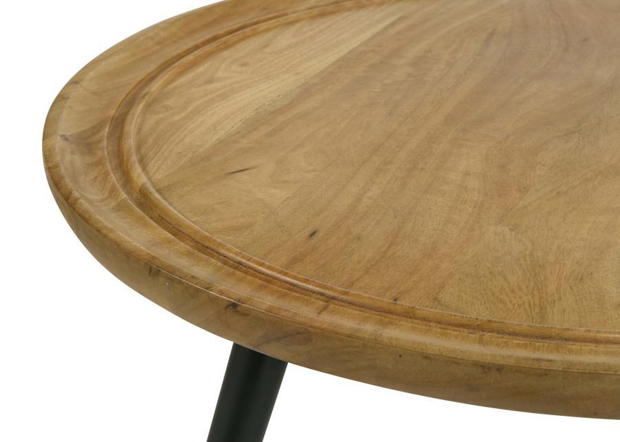 Zoe - Round Mango Wood Coffee Table - Natural