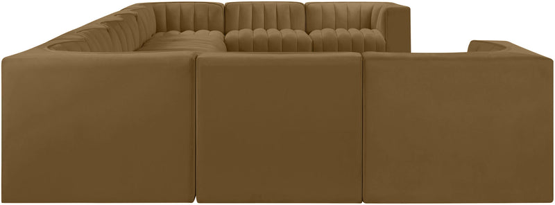 Rummi - Velvet Performance Fabric Upholstered 10 Piece Modular Sectional