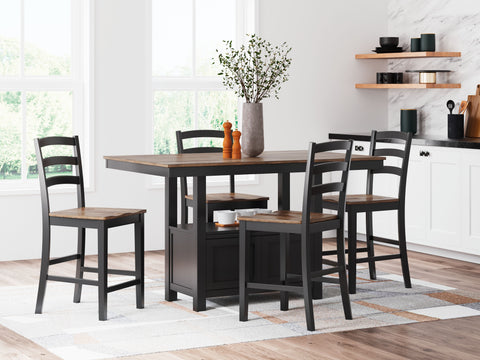 Dark Brown / 5 Pc. Table, 4 Chairs