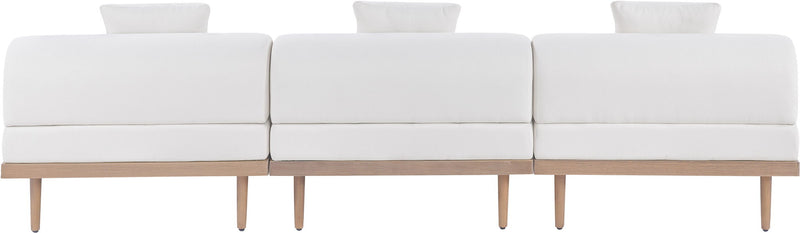 Laguna - 3 Piece Resilient Water Resistant Fabric 106.5" Outdoor Patio Armless Modular Sofa