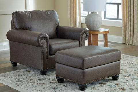 Dark Brown / 2 Pc. Chair, Ottoman