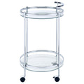 Chrissy - Round Glass Shelf Metal Bar Cart