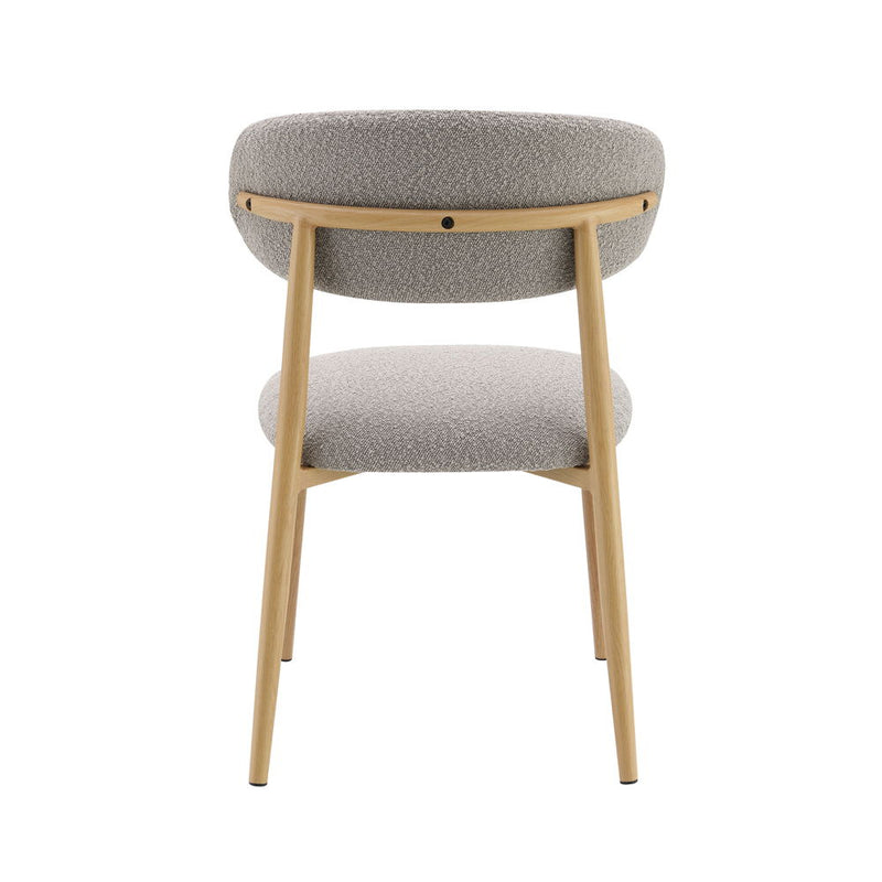 Kacey - Side Chair (Set of 2) - Gray Boucle & Natural
