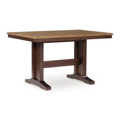 Rylandeen - Light Brown / Dark Brown - Rectangular Dining Room Counter Height Extension Table