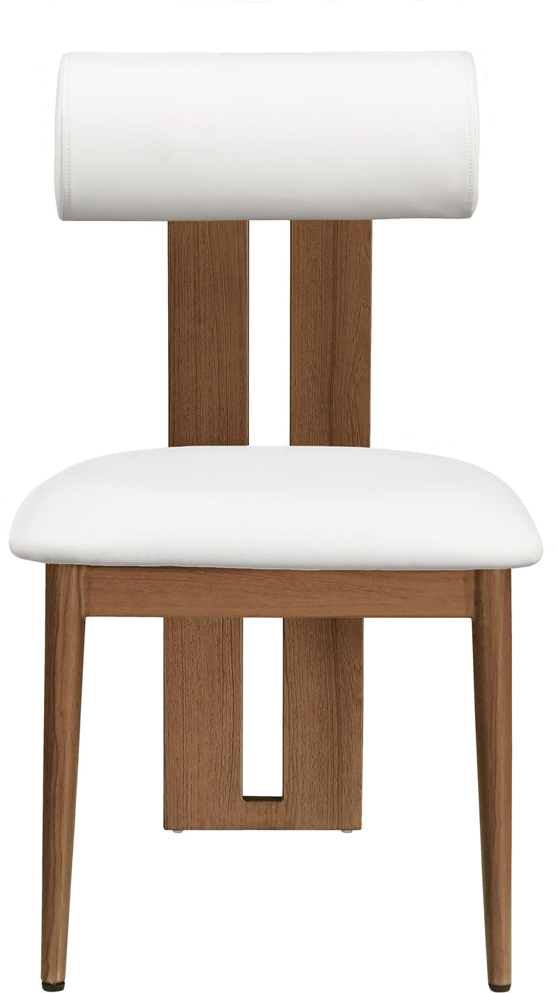 Dario - Faux Leather Dining Chair With Brown Frame (Set of 2)
