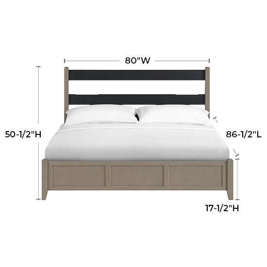 McKenzie - King Upholstered Panel Bed - Fieldstone