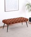 Ella - Upholstered Tufted Bench Metal Legs