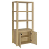 Laurelton - 3-Shelf Media Tower Tall Pier Cabinet - Light Oak