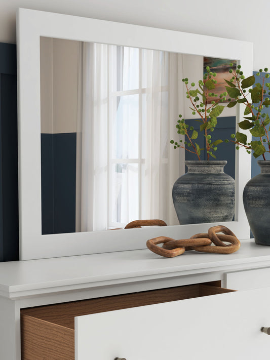 Bostwick Shoals - White - Bedroom Mirror