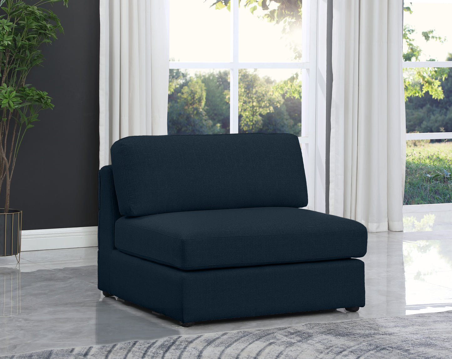 Beckham - Armless Chair - Navy