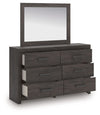 Prendonea - Dresser and Mirror - Charcoal