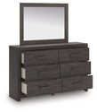 Prendonea - Dresser and Mirror - Charcoal