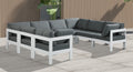 Nizuc - Outdoor Patio Modular Sectional 8 Piece - Grey - Metal