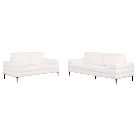 White / 2 Pc. Sofa, Loveseat