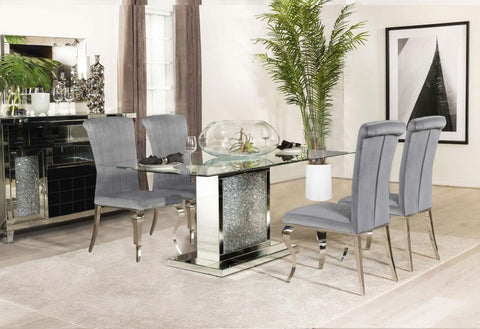 Dark Gray / 5 Pc. Table, 4 Chairs