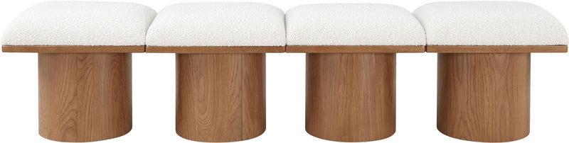 Pavilion - 4 Piece Modular Bench With Brown Base