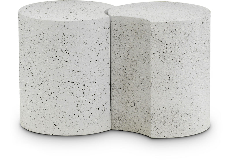 Dimple - 2 Piece Modular End Table - Terazzo Finish