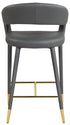 Destiny - Stool - Gray - Faux Leather