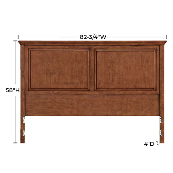 McKenzie - King Premier Headboard - Glazed Antique Cherry
