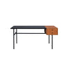 Oaken - Executive Writing Desk - Honey Oak & Black