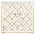 Belinda - 2 Door Storage Accent Cabinet - White And Gold