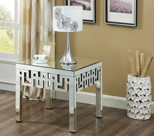 Aria - End Table - Pearl Silver