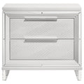 Marmore - 2-Drawer Nightstand Bedside Table - White