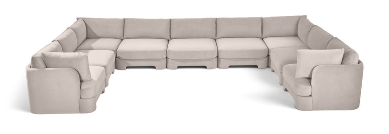 Hammond - Velvet Performance Fabric Upholstered 9 Piece Sectional