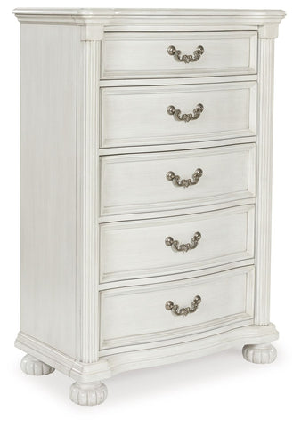 Montelaine - Antique White - Five Drawer Chest