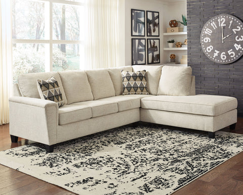 Beige / 2-Piece Sleeper Sectional with Right-Arm Facing Chaise