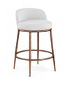 Ferro - Upholstered Counter Stool With Brushed Bronze Base