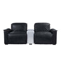 Misezon - Recliner - Black Top Grain Leather & Aluminum