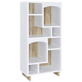 Dalton - 6-Shelf Bookcase - White And Distressed Pine