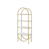 Lightmane - Bookshelf - White High Gloss & Gold