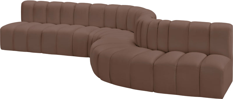 Arc - Faux Leather 7 Piece Modular Sofa