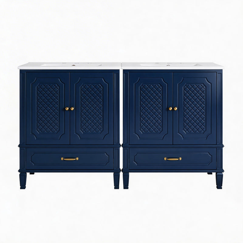 Bathroom Vanity With Sink, Soft Closing Door, Multi Functional Storage