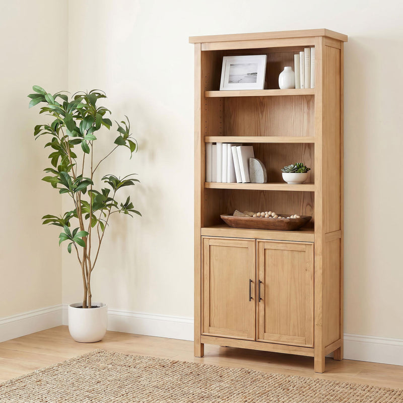 Vermes 72-inch 2-door Home Office Cabinet Bookcase Light Ash